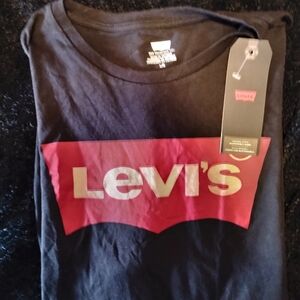 Levi's Black Tee with Red Logo